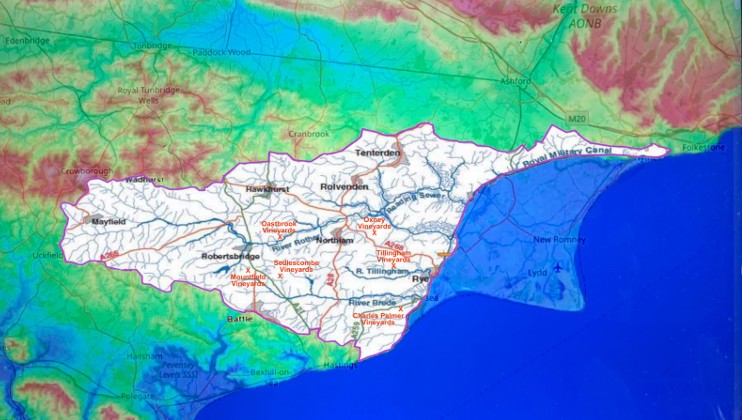 Six vineyards located in the most easterly part of East Sussex have together launched a new English wine region called Rother River Wine